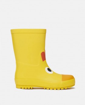  Botas de agua amarillas con estampado de pollo de Stella McCartney | Calzado y accesorios para niños