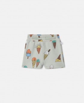  Shorts grises con estampado de helados de Stella McCartney | Pantalones y shorts para niños