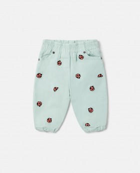  Pantalones vaqueros elásticos Stella McCartney Ladybird verdes | Para niñas