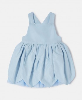  Vestido de tul azul sin mangas con paneles Stella McCartney Petals | Para niñas