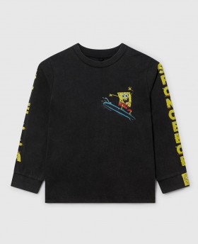 Camiseta de manga larga con estampado de Bob Esponja de Stella McCartney, color negro | Camisetas y sudaderas para niños