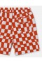 شورت سباحة أحمر بنقشة مربعات من ماركة ستيلا مكارتني | بنطلونات وشورتات للأطفال