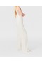  Stella McCartney Crystal Mesh Deep V Jumpsuit Pure White | Dámské overaly