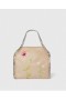  Stella McCartney Falabella mini kabelka s květinovou výšivkou, krémová | Dámská ikonická Falabella
