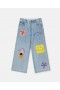  Dětské kalhoty a kraťasy Stella McCartney Spongebob Graphic Denim Blue |