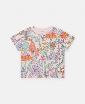  Stella McCartney Woodland Print Crewneck T-shirt Pink | Dětská mikina a trička