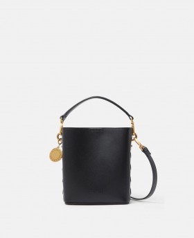  Stella McCartney Tkaná kabelka Bucket Bag Midnight Black | Dámské kabelky s horním uchem