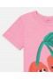  Stella McCartney Cherry Graphic T-shirt Pink | Børne T-shirts og Toppe