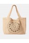  Stella McCartney Logo Raffia Stor Tote Bag Naturlig | Tote Tasker Til Kvinder