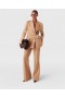 Stella McCartney Lavtaljede Stribede Flared Bukser Biscuit | Damebukser Og Shorts