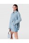 Stella McCartney Mellemhøje Denim Bouclé Shorts Lyseblå | Dame Denim