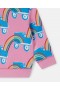  Stella McCartney Rulleskøjte-sweatshirt med regnbueprint i lyserød | Børn Baby Piger