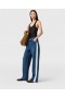  Stella McCartney Jeans med lige ben og sidestriber i blå | Dame Denim