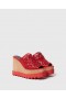  Stella McCartney Sneak-elyse Vævede Platform Kilesandaler Rød | Dame Kilesandaler