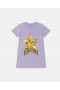 Stella McCartney Star Graphic Fringe T-shirtkjole Lilla | Børnekjoler og Jumpsuits