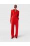 Stella McCartney Strong Shoulder Poloshirt Lipstick Red | Dame Strikvarer