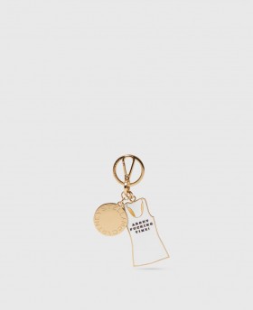 Stella McCartney About Fucking Time! Tanktop nøglering guld | Dame nøglering og vedhæng