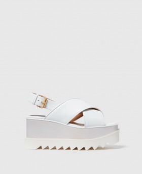  Stella McCartney Elyse Platform Sandaler Hvide | Dame Sandaler