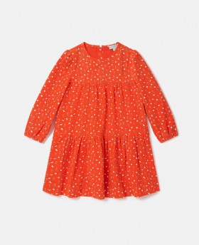 Stella McCartney Blomstermønstret Langærmet Kjole Rød | Børnekjoler & Jumpsuits
