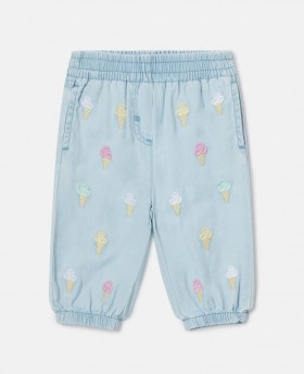  Stella McCartney Ice Cream Broderet Joggingbukser Blå | Børnebukser & Shorts