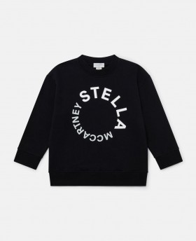 Stella McCartney Logo Graphic Langærmet Sweatshirt Sort | Børnetrøjer & Cardigans