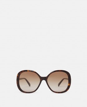  Stella McCartney Oversized Runde Gradient Solbriller Blank Mørk Havana | Dame Solbriller