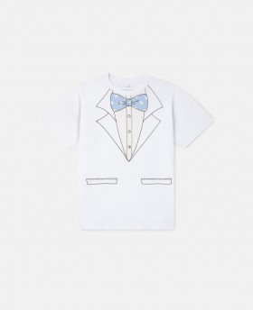  Stella McCartney Tuxedo Graphic T-shirt Hvid | Børne T-shirts og Sweatshirts
