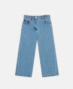  Stella McCartney Vintage Wash Straight Leg Denim Jeans Denimblå | Børnebukser og shorts