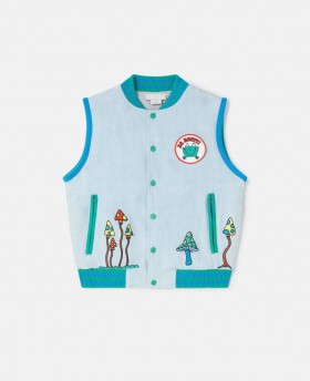 Stella McCartney Woodland Friends Ærmeløs Jakke Blå | Børnetrøjer & Cardigans