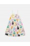  Stella Mccartney Cats Print Mouwloze Jurk Crème | Kinderjurken & Jumpsuits