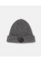 Stella Mccartney Distressed Ribbed Knit Beanie Charcoal Gray | Damesmutsen en sjaals