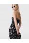  Stella Mccartney Dove Print Mesh Strapless Midi-jurk Zwart/wit | Damesjurken