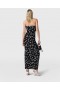  Stella Mccartney Dove Print Mesh Strapless Midi-jurk Zwart/wit | Damesjurken