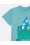  Stella Mccartney Frog Graphic Crewneck T-shirt Blauw | Kinder T-shirts en Sweatshirts