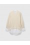 Stella Mccartney Hybrid Shirting V-hals Trui Natuurlijk | Dames Breiwerk