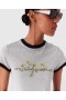 Stella Mccartney Logo Bloemen Geborduurd T-shirt Grijs Melange | Dames Sweatshirts en T-shirts