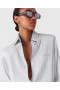  Stella Mccartney Logo Pinstripe Shirt Wit En Staal | Dames Shirts En Tops