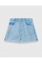 Stella Mccartney Mid-rise Denim Bouclé Shorts Lichtblauw | Dames Denim