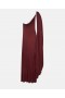  Stella Mccartney One-shoulder Cape Gown Dark Cherry | Damesjurken