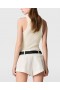  Stella Mccartney Sheer Ribbed Kelsun™ Tanktop Buttercream | Dames Breiwerk