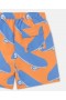  Stella Mccartney Skateboard Print Zwemshort Oranje/blauw | Kinderbadkleding