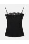  Stella Mccartney Mouwloze Satijnen Top met Kant, Zwart | Dames Shirts en Tops
