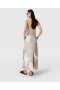 Stella Mccartney Mouwloze V-hals Midi-jurk met Duifprint in Beige/wit | Damesjurken