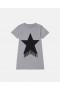 Stella Mccartney Star Graphic Fringed T-shirtjurk Grijs | Kinderjurken en jumpsuits