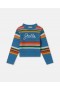 Stella Mccartney Stella geborduurde haaktrui blauw | Kindertruien en vesten