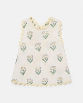  Stella Mccartney Daisies Mouwloos Topje met Scallop-rand Crème | Kinder T-shirts en Tops