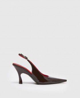  Stella Mccartney Elsa Pointed Toe Slingbacks Koffie | Dameshakken