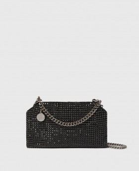  Stella Mccartney Falabella Crystal Mesh Schoudertas Zwart | Dames Minitassen en Clutches