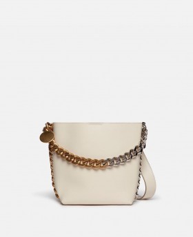 Stella Mccartney Frayme Bucket Bag Pure White | Dames Crossbodytassen