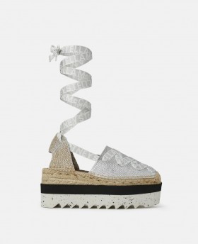  Stella Mccartney Gaia Platform Espadrilles Zilver | Dames Espadrilles